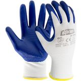EXBRIECO Professionele werkhandschoenen, 3, 6, 12, 60, 120 of 240 paar beschermende handschoenen, polyester en nitril, aanraakprecisie, ademend, elastisch, robuust, constructie, mechanisch, EPI.