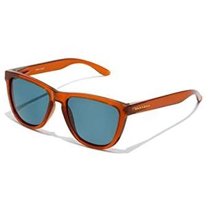 HAWKERS One gepolariseerde zonnebril voor dames en heren, turquoise (Solid Turquoise Gepolariseerde/Caramel), one size