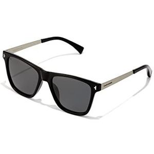 Hawkers One LS Metal - Polarized Black - vierkant zonnebrillen, unisex, zwart, polariserend