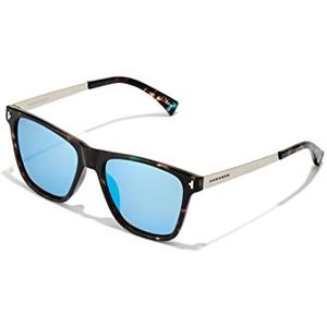 Hawkers One LS Metal - Polarized Carey Blue - vierkant zonnebrillen, unisex, bruin, polariserend spiegelend