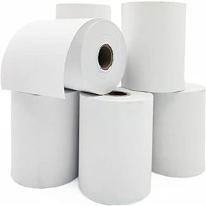 Raylu Paper® - Premium thermisch papier rollen voor TPV, additoren, thermische printers, kassa's, boorhouder: 12 mm, wit, BPA-vrij. (8 rollen 80 x 80 x 12 mm)