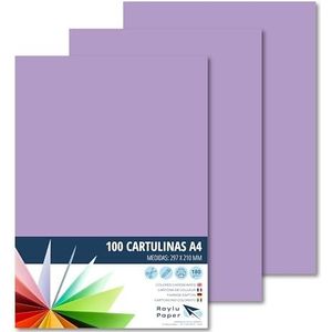 Raylu Paper® A4 100 stuks violet 180 g 210 x 297 mm ideaal voor binden, kantoorwerk, tekenen, knutselen, school geschikt (violet)