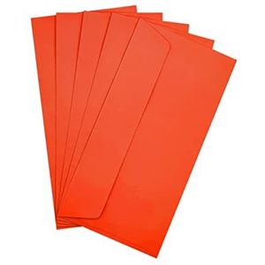 Raylu Paper® - 20 gekleurde enveloppen met lijm en zonder venster, voor geschenken voor feest, bruiloft, verjaardag of Kerstmis - gekleurde enveloppen maat DL 110 x 220 mm (rood)