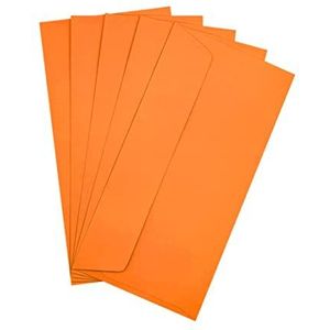 Raylu Paper® - 20 stuks kleurrijke enveloppen met zelfklevende sluiting en zonder venster voor feest, bruiloft, verjaardag of Kerstmis, kleurrijke enveloppen formaat DL 110 x 220 mm (oranje)