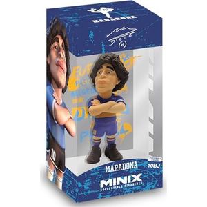 MINIX MN13180 Diego Maradona figuur geel en blauw Argentinië verzamelfiguur 12 cm voor tentoonstelling, cadeau-idee voor kinderen en volwassenen, voetbalfans