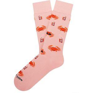 Jimmy Lion unisex sokken cool crab roze