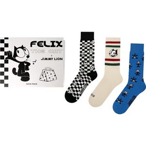 Jimmy Lion - Felix The Cat - Huissokken - 3 Paren - Katoen