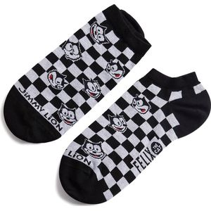 Jimmy Lion - Felix the Cat - Sneakersokken - Zwart/Wit - Katoen