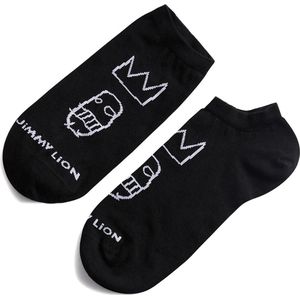 Jimmy Lion - Basquiatprint - Sneakersokken - Zwart - Slijtvast Katoen
