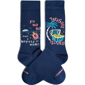 Jimmy Lion unisex sokken treasure island blauw