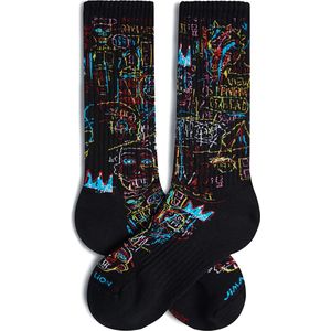 Jimmy Lion - Basquiat - Sportsokken - Zwart - 78% Organisch Katoen