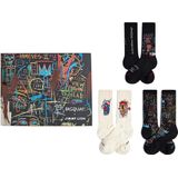 Jimmy Lion - Basquiat - Enkelsokken - Zwart/Wit - Duurzaam Katoen