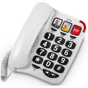 Spc - Confort Numbers 2 - Vaste Telefoon - Zwart - Hoog Contrast