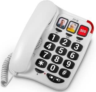 Spc - Confort Numbers 2 - Vaste Telefoon - Zwart - Hoog Contrast