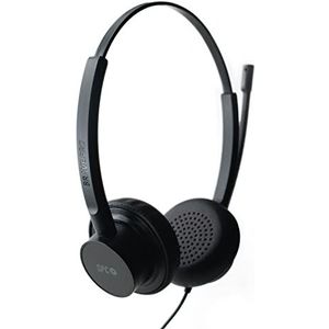 SPC Brave Pro Hoofdtelefoon met microfoon voor pc en ruisonderdrukking, USB-C aansluiting, afstandsbediening op de kabel, oorkussens met kunstlederen bekleding, stereogeluid, kleur zwart