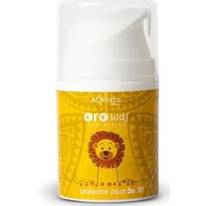 AOKlabs - Oro Kids Crema solare 50 SPF in crema, crema solare con filtri fisici al 100%, idrata e protegge la pelle, è adatta per pelli di neonati dalla nascita fino ai 6 anni I 50 ml.