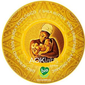 AOKlabs - Pure Shea Butter, African Gold - Ongeraffineerd, 100% puur, biologisch, zonder toevoegingen - hydrateert, regenereert en herstelt huid en haar (200 ml)