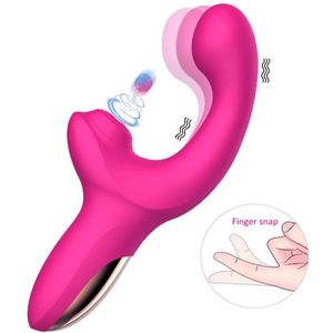 ACTION - Volse - Kloppende Vibrator - Stotende Vibrator - Vingeren - G-spot - Seksspeeltje voor Mannen en Vrouwen - Twee Motoren - Pink
