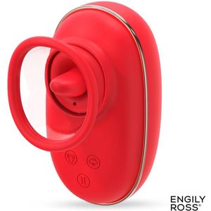 Engily Ross - Lizer - Tong Vibrator - Lik en Zuig Functie - Vacuümpomp - Likkende Vagina Zuiger - Vibrator voor Vrouwen - Tepels - Clitoris - Beffen - Seksspeeltje voor Vrouwen - Rood