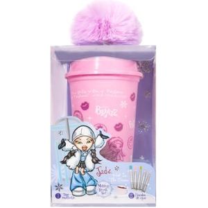 Bratz x Krash Cosmetics Hot In The Snow Oogkwastenset, inclusief transportbeker en sleutelhanger, veganistisch kunsthaar, vervagen, precisie, perfect voor poeder- en crème-oogschaduw