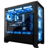 CoolBox - GE2000 DualView Tower - Zwart - Gehard Glas - Ventilatoren
