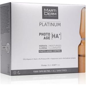 MartiDerm Platinum Photo Age HA+ gezichtsserum tegen huidveroudering in Ampullen met Vitamine C  10x2 ml