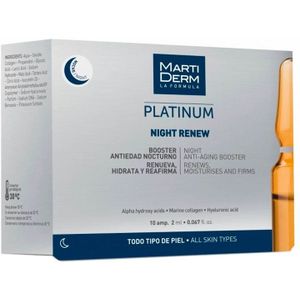 MartiDerm Platinum Night Renew exfoliërend peeling serum in Ampullen 30x2 ml