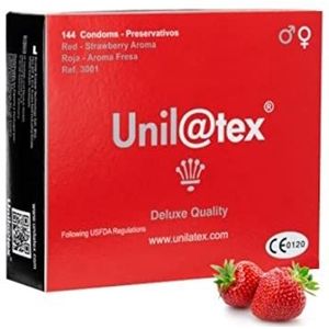 Condooms - Rood - Natuurlijk Rubberlatex - 144 Stuks