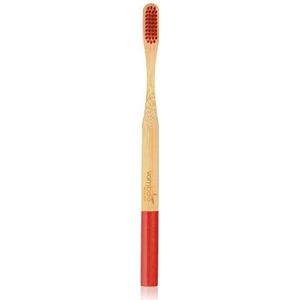 Vamboo Bamboe borstel voor volwassenen, hard, rood, 100 ml