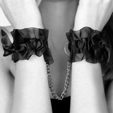 Frou Frou - Satin & Organza Handcuffs - Black