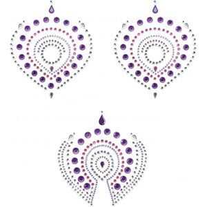 Bijoux Indiscrets Flamboyant tepelstickers purple/pink 2 st