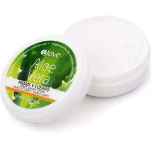 Ejove Tarrina Hand- en lichaamscrème, 50 ml, vochtinbrengende verzorging met kanarie-aloë vera en etherische oliën, reisformaat voor onderweg, bescherming en regeneratie