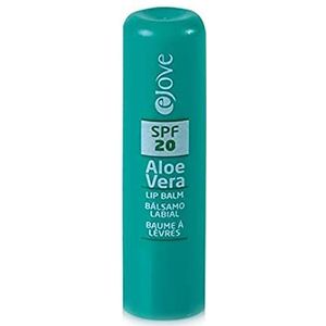 Ejove Aloë Vera Lippenbalsem SPF20 4 gr | Kleurloze Lippenbalsem voor Gezin | Hydraterende Lipverzorging tegen Droge Lippen | UVA en UVB Bescherming | Vochtinbrengende Stick voor Zomer en Winter