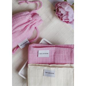 The Lab Room - Organic Muslin Cloth Towel Pack - Washandjes voor het gezicht - 100% Biologisch Katoen - 3 stuks