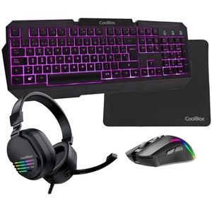 Pack Gaming DeepGaming Zwart Qwerty Spaans