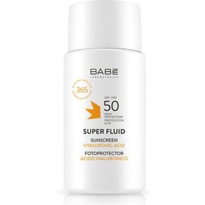 LABORATORIOS Baby Super Fluid fotobescherming voor het gezicht, SPF 50, zonwering, waterdicht, zonwering voor het gezicht voor alle huidtypes, lichtveroudering, tegen zonneschade, 50 ml