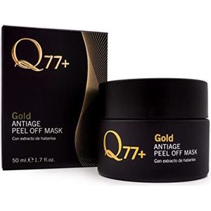 Q77+ - Gezichtsmasker - Gouden Peel Off Masker - Verwijdert gifstoffen en imperfecties - Verstevigend en hydraterend effect - Met Gouden Deeltjes en Hyaluronzuur - 50 ml Verpakking