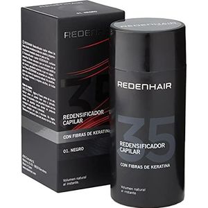 Redenhair R0061 - Hair Thickener - Haarvezels - Keratine microhaarvezels - Vervagen niet - Regen-. wind- en zweetbestendig - Alopecia-Oplossing haar - 23 gr - Zwart ,Zwart