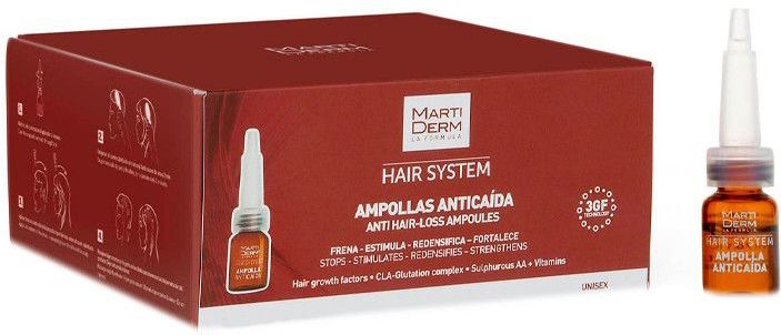 Martiderm Anti-Haarausfall-Behandlung Hair System Anti-Hair Loss Ampoules