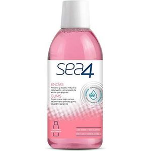 SEA4 mondstuk voor dagelijks gebruik, voorkomt bloedend tandvlees en ontstekingen door gingivitis, formule met zeewater, zonder alcohol, 0% chloorhexidine, 500 ml.