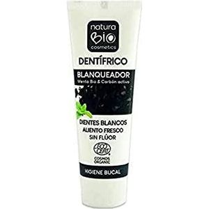 Naturabio Cosmetics Tanden bleken Mint-Carbon Active 75 ml 1 x 200g