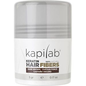 Kapilab Keratine Volumepoeder Donkerbruin - Geeft volume aan het haar - Verbergt haaruitval - 100% natuurlijk - 5 gram