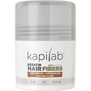 Kapilab Keratine Volumepoeder Lichtbruin - Geeft volume aan het haar - Verbergt haaruitval - 100% natuurlijk - 5 gram