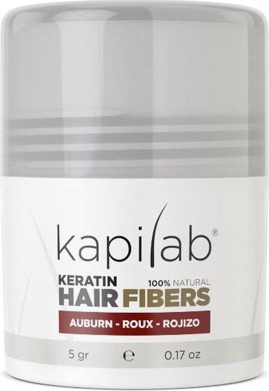 Kapilab Keratine Volumepoeder Kastanjebruin - Geeft volume aan het haar - Verbergt haaruitval - 100% natuurlijk - 5 gram