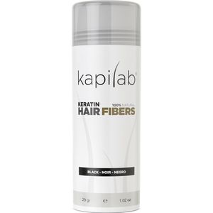 Kapilab Hair Fibers Zwart - Keratine haarvezels verbergen haaruitval - Direct voller haar - 100% natuurlijk - 29 gram