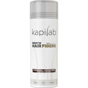 Kapilab Hair Fibers Donkerbruin - Keratine haarvezels verbergen haaruitval - Direct voller haar - 100% natuurlijk - 29 gram