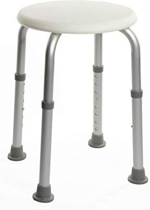 OrtoPrime Ronde douchekruk - Antislip badkruk voor gehandicapten of ouderen - Orthopedische douchestoel - Douchestoel voor volwassenen - Badstoel voor volwassenen - Hoogte