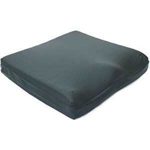 OrtoPrime Visco-elastisch zitkussen met hoge dichtheid, 60 kg/m³, orthopedisch traagschuim, ideaal voor rolstoel, kantoor, auto en thuis