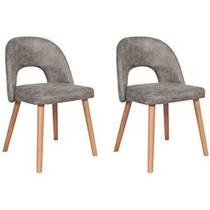 La Silla Española Jucar stoel, stoffen, nerts, 75 cm (H) x 49 cm (B) 48 cm (D)