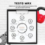 Testosterone Booster / Testo MAX - 270 capsules - Extra sterk: Hoog gedoseerd met 7320 mg per dagelijkse portie - Met aminozuren + plantenextracten - Tribulus + Maca extract + Boron + D-Asparaginezuur